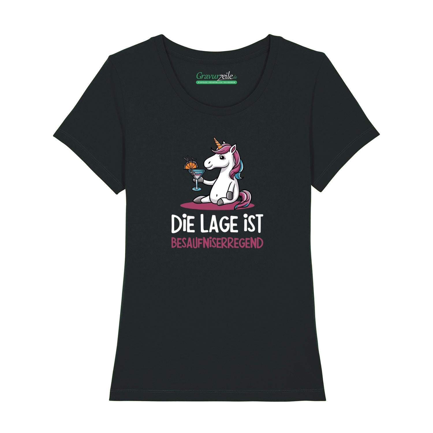 Bedrucktes T-Shirt für Damen - Die Lage ist besaufniserregend