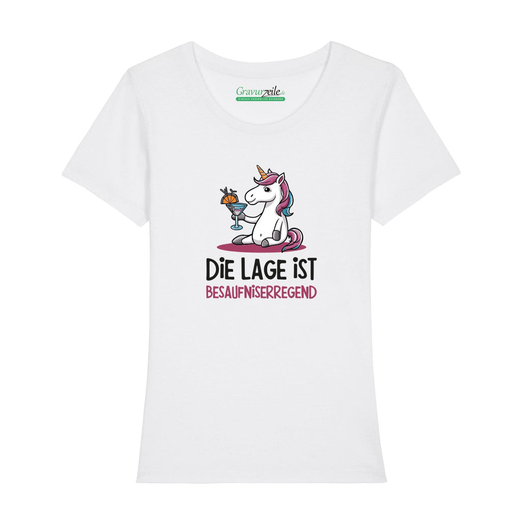 Bedrucktes T-Shirt für Damen - Die Lage ist besaufniserregend