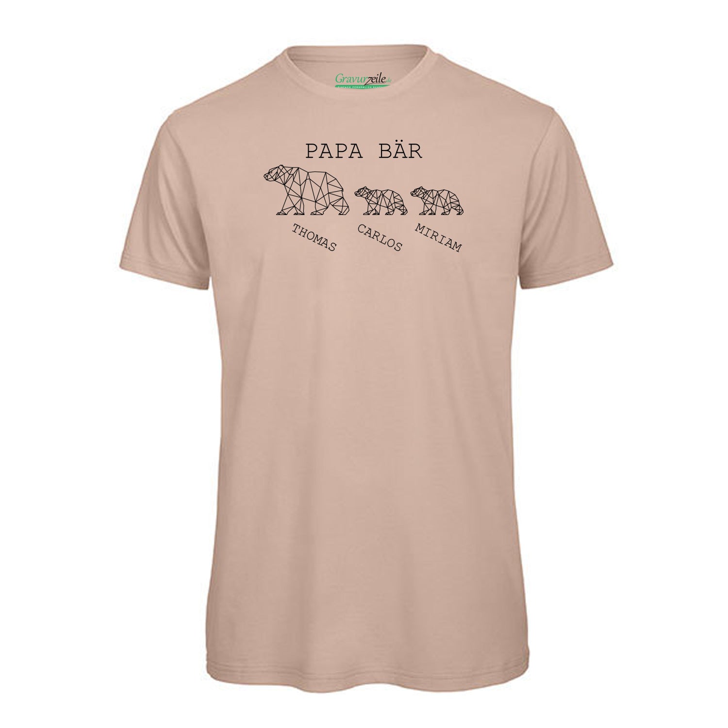 Personalisiertes T-Shirt für Herren - Papa Bär
