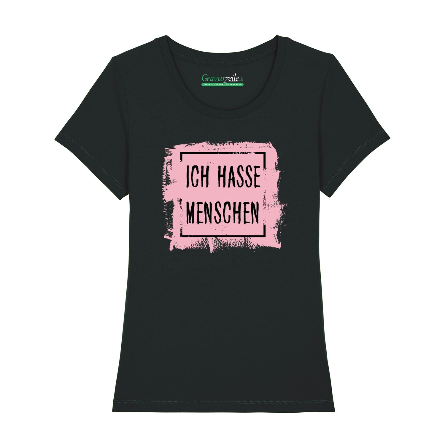 Bedrucktes T-Shirt für Damen - Ich hasse Menschen