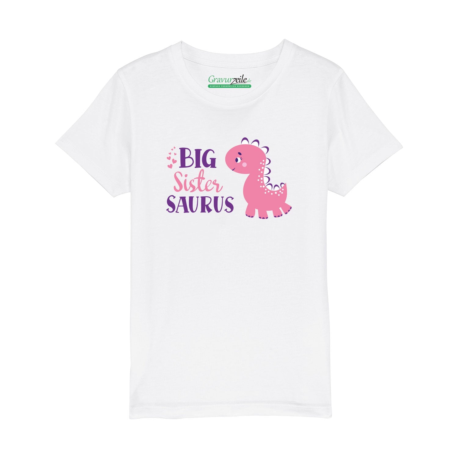 Bedrucktes T-Shirt für Kinder - Big Sister Saurus