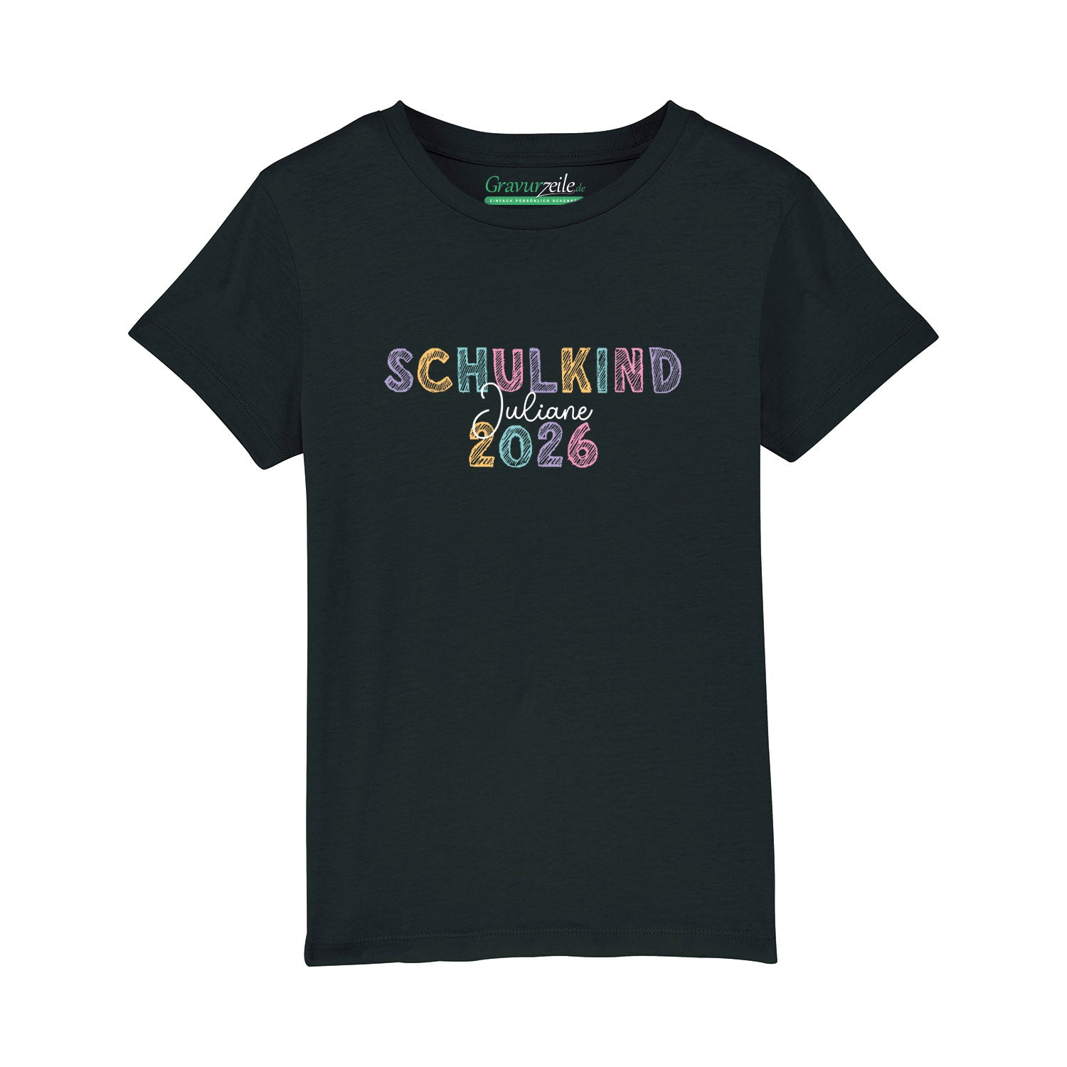 Bedrucktes T-Shirt für Kinder - Schulkind Kreide