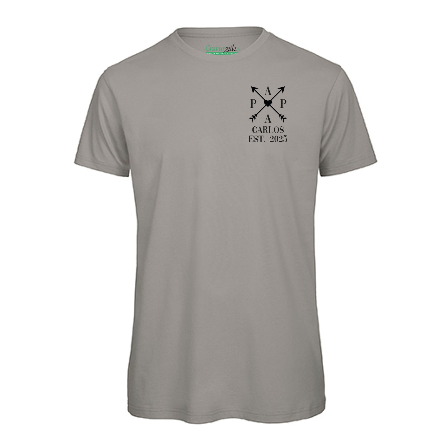 Bedrucktes T-Shirt für Herren - PAPA EST. Kreuzpfeile