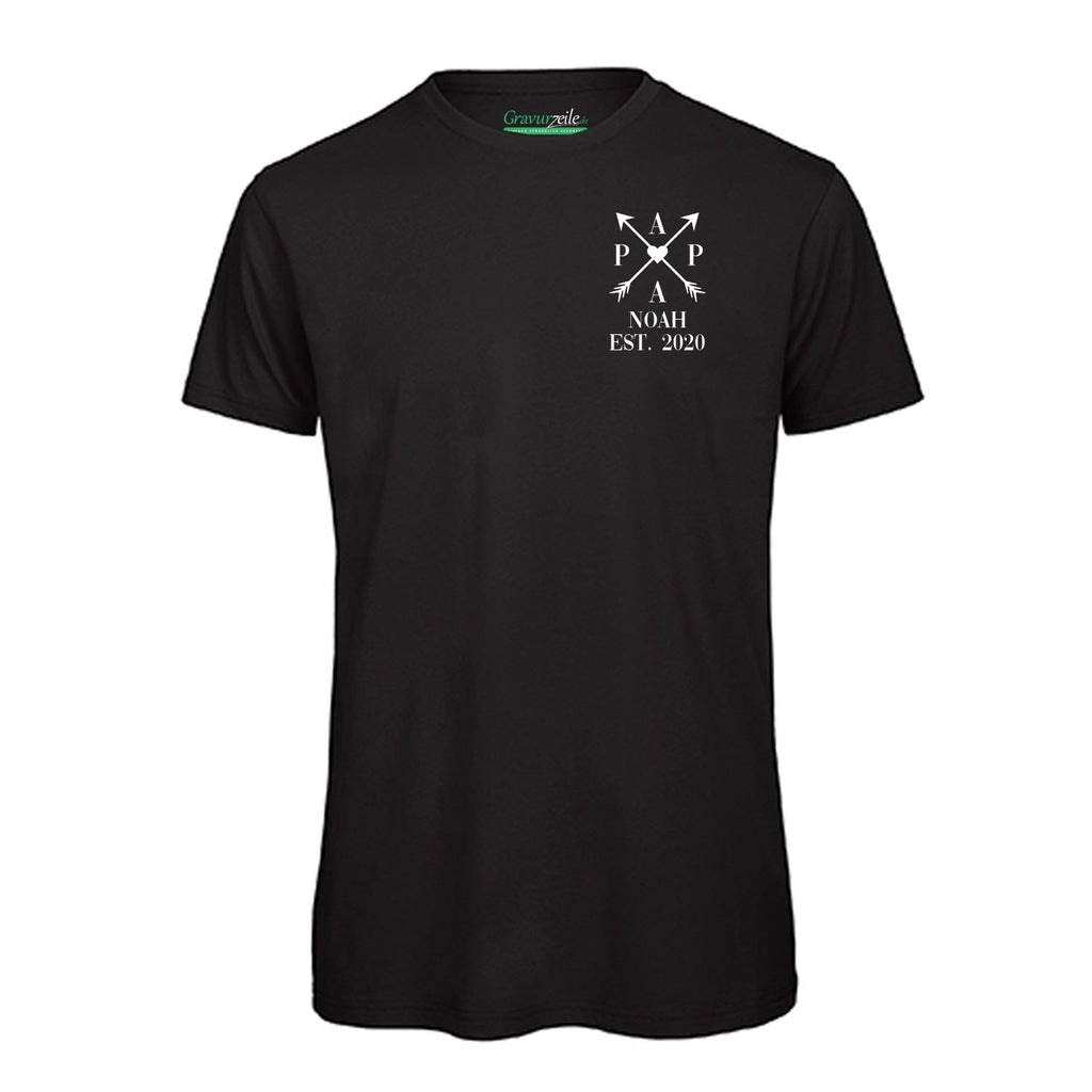 Bedrucktes T-Shirt für Herren - PAPA EST. Kreuzpfeile