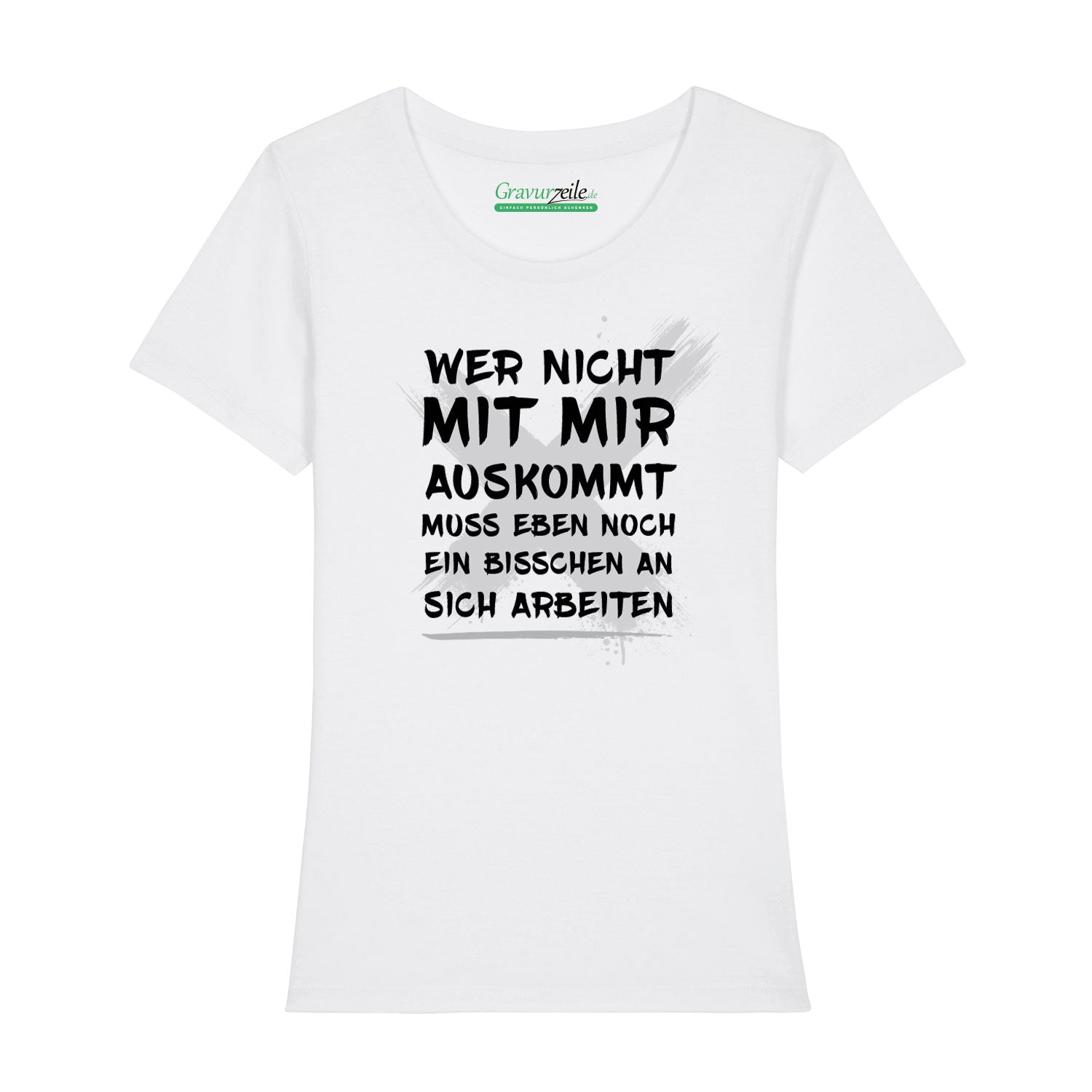 Bedrucktes T-Shirt für Damen - Wer nicht mit mir auskommt