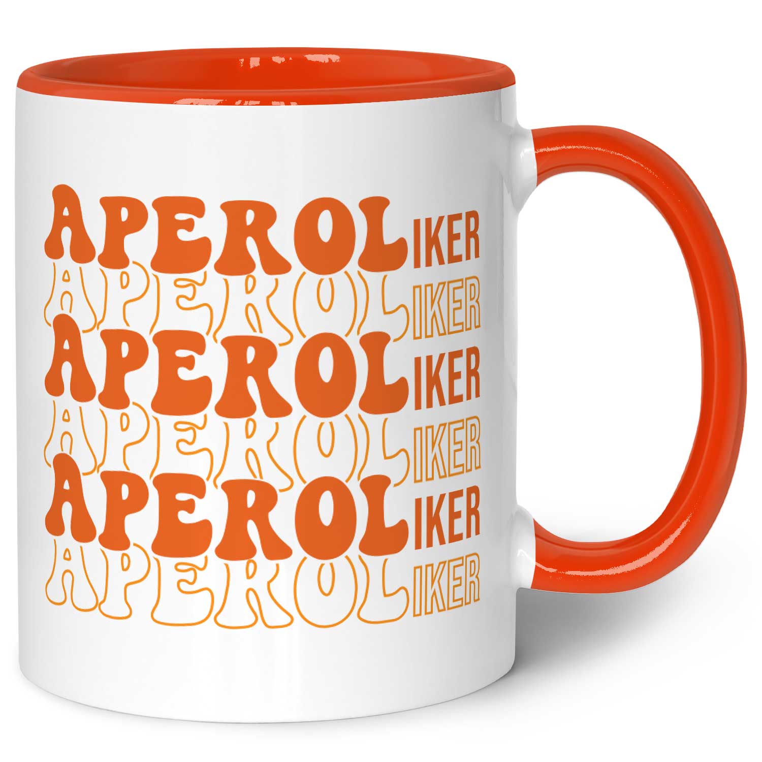 Bedruckte Tasse mit Aperol Spritz Motiv - Aperoliker - Aperol Geschenk für Frauen und Männer