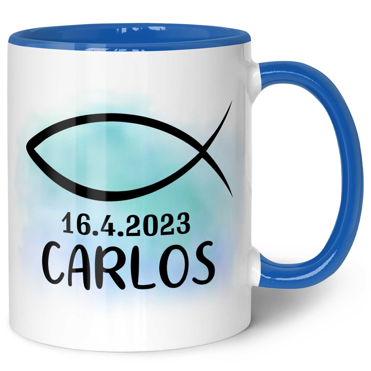 Bedruckte Tasse - zur Konfirmation mit Name & Datum