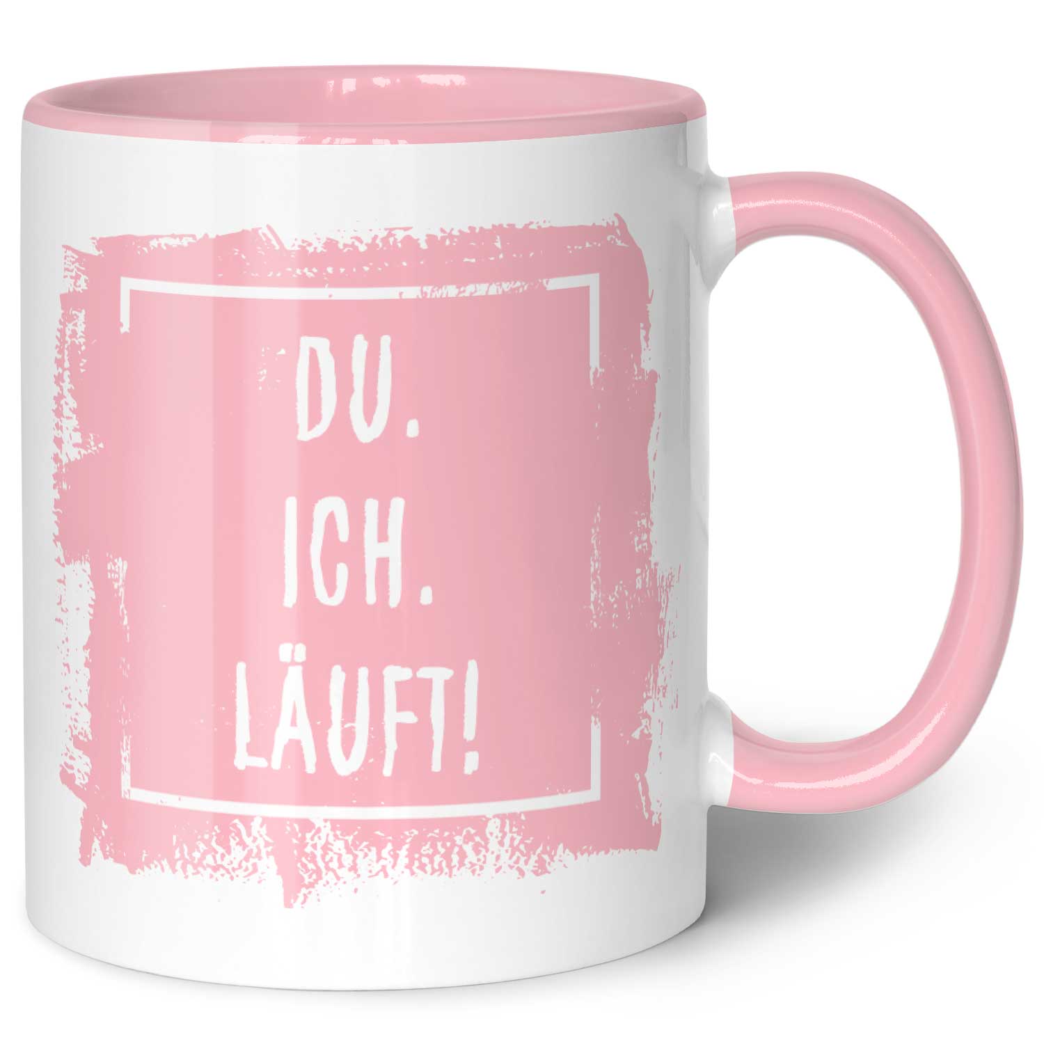 Bedruckte Tasse mit Spruch - Du. Ich. Läuft!