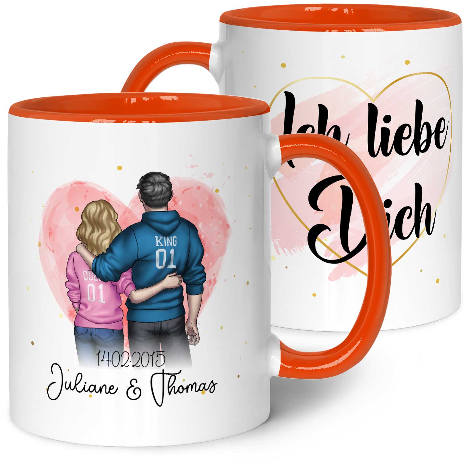 Bedruckte Tasse mit Konfiguration - Pärchen Motiv