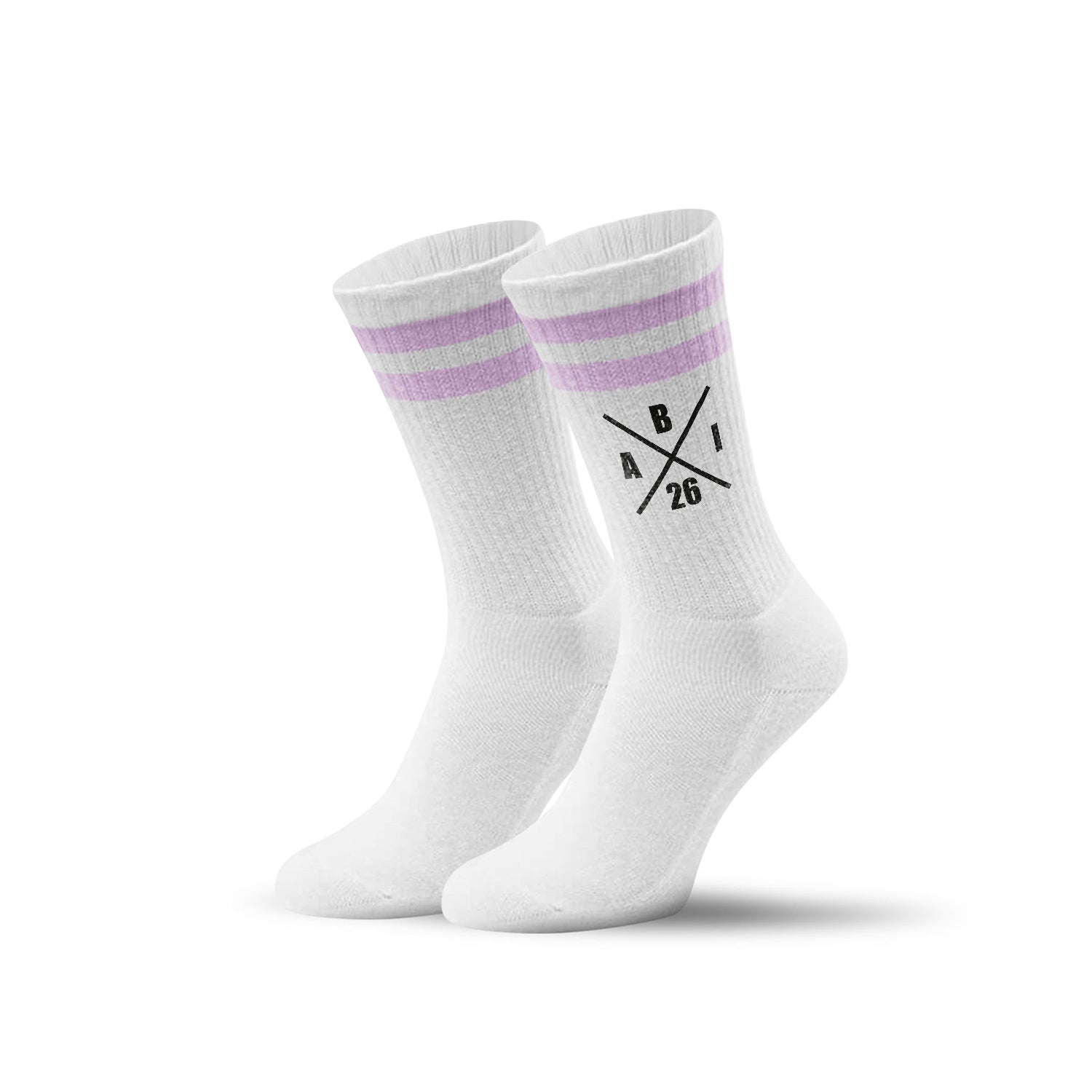 Tennissocken - Abi Kreuz - personalisiert mit Namen & Jahr