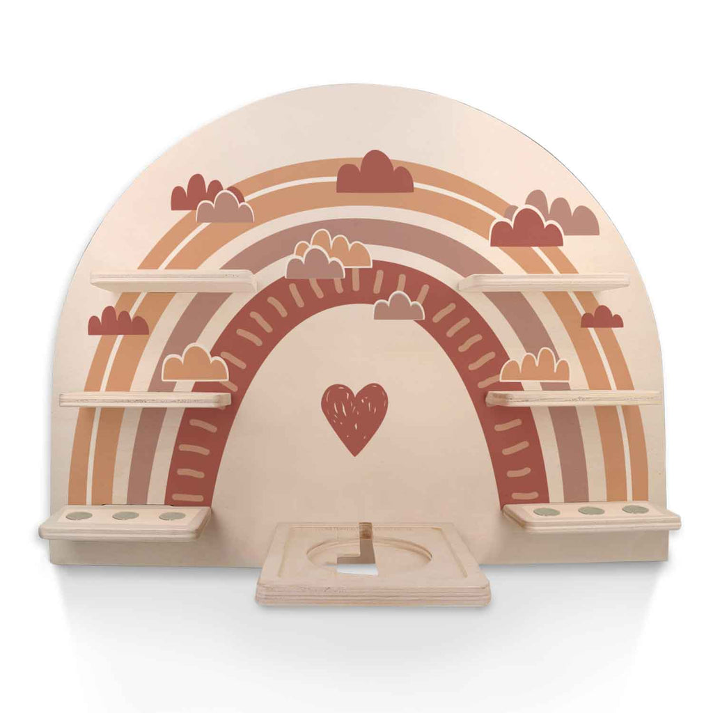 Toniebox Regal für Kinderzimmer - Regenbogen - Kinder Wandregal