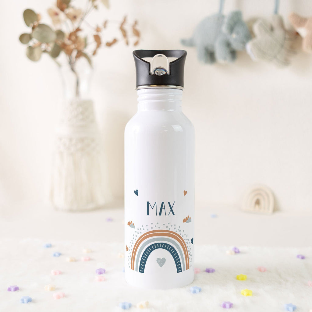 Bedruckte Trinkflasche aus Edelstahl - Regenbogen