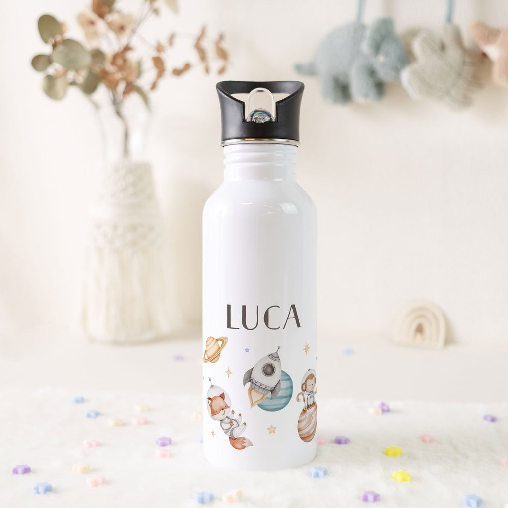 Bedruckte Trinkflasche aus Edelstahl - Weltraum