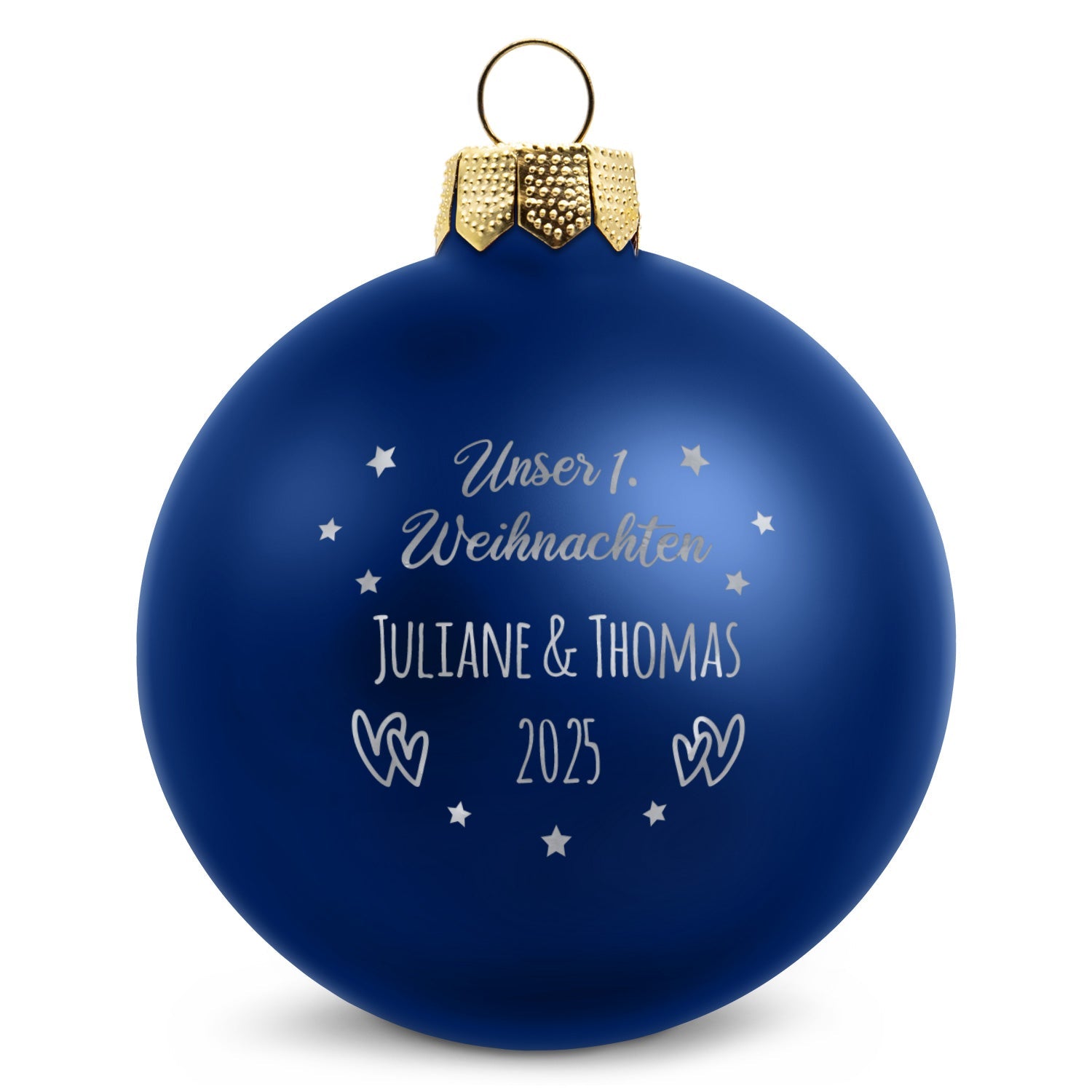 Gravierte Weihnachtskugel - Unser erstes Weihnachten für Paare