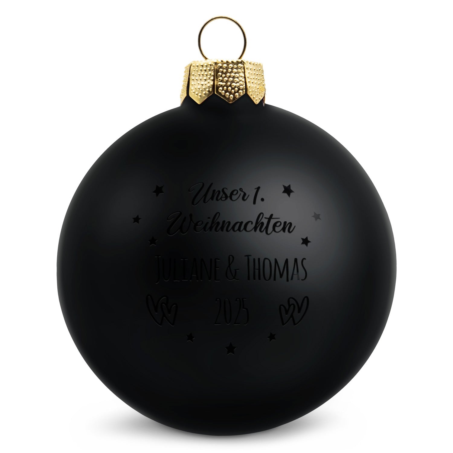 Gravierte Weihnachtskugel - Unser erstes Weihnachten für Paare