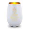 Deko Windlicht aus Glas mit Gravur - Im Stillen Gedenken - Personalisiert mit Namen & Datum - Trauer