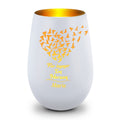 Deko Windlicht aus Glas mit Gravur - Für Immer im Herzen - Personalisiert mit Namen - Trauerlicht