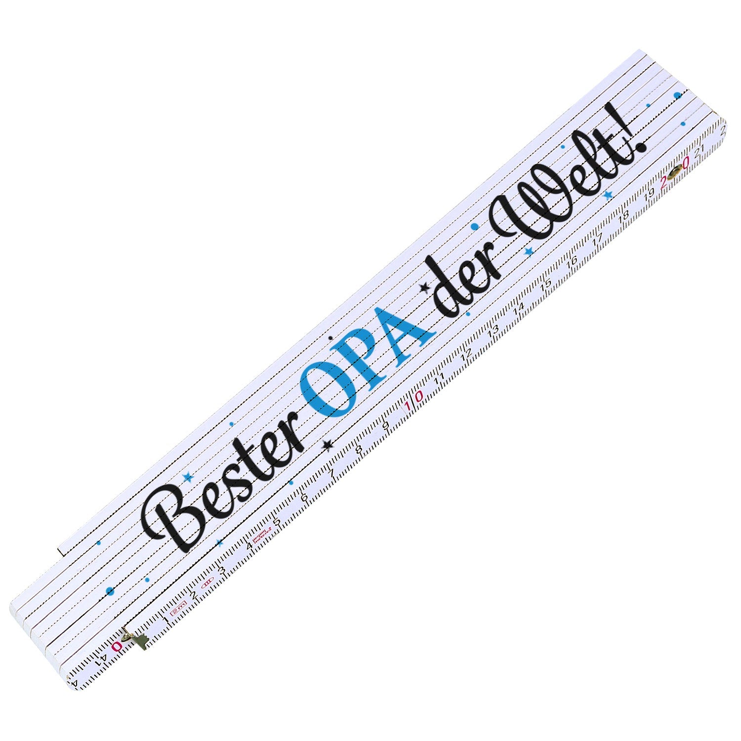 Zollstock 2 Meter - Bester Papa, Opa oder Onkel der Welt
