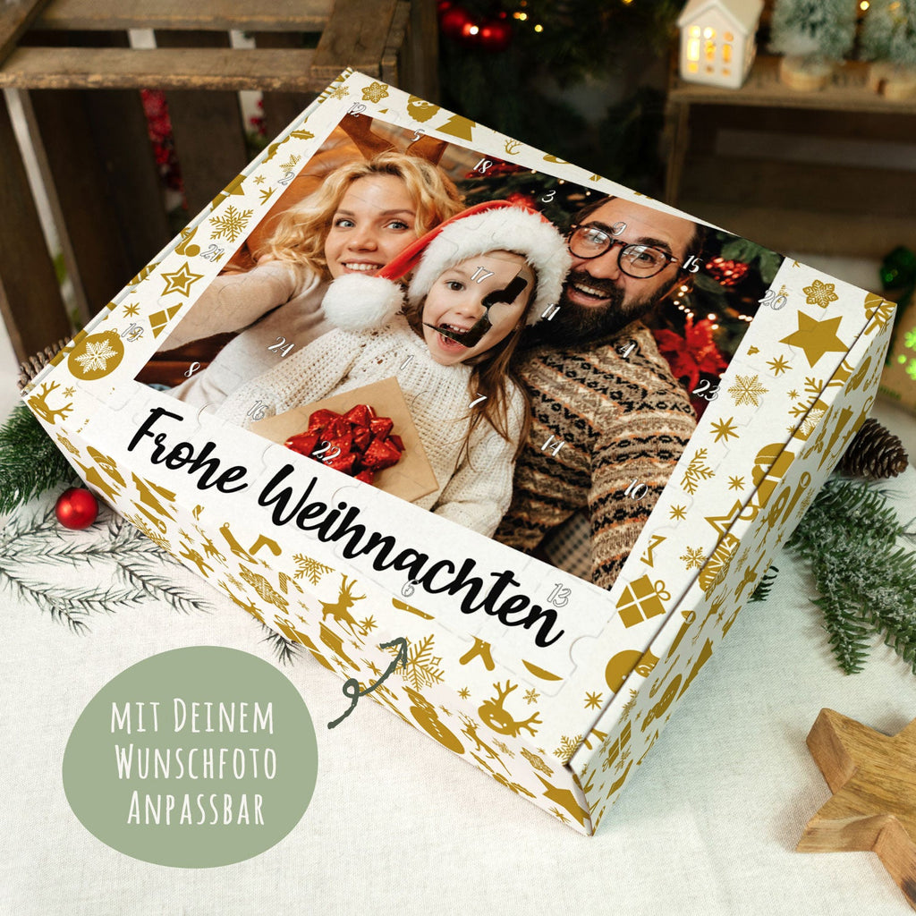 Personalisierter DIY Adventskalender mit Retro Foto Design zum selbst Befüllen