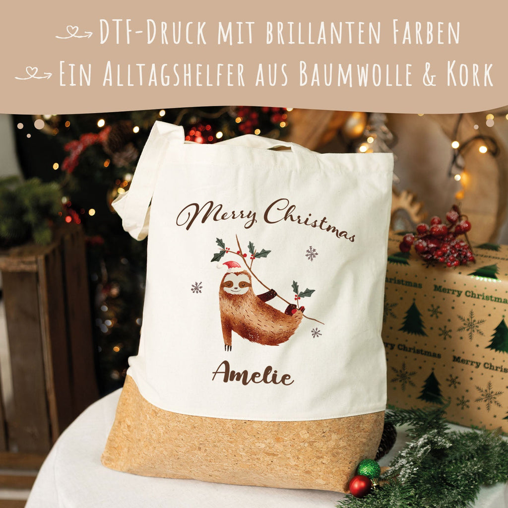 Einkaufstasche Kork - Faultier