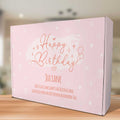 Personalisierte DIY Geschenkbox - Rosa Happy Birthday mit Wunschtext