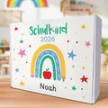 Personalisierte Geschenkbox - Schulkind Regenbogen - Einschulung