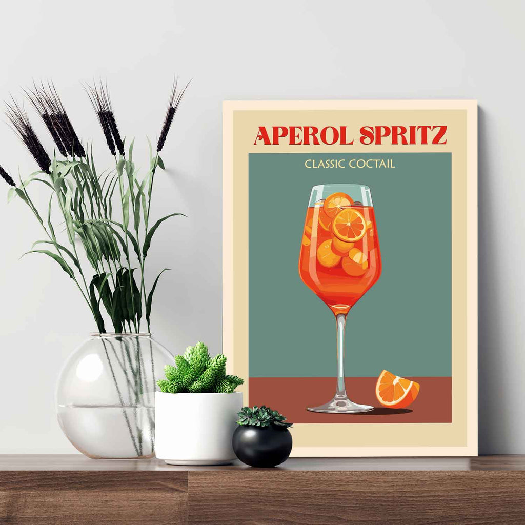 Holzschild mit Aperol Spritz Motiv - Geschenk für Aperol Liebhaber