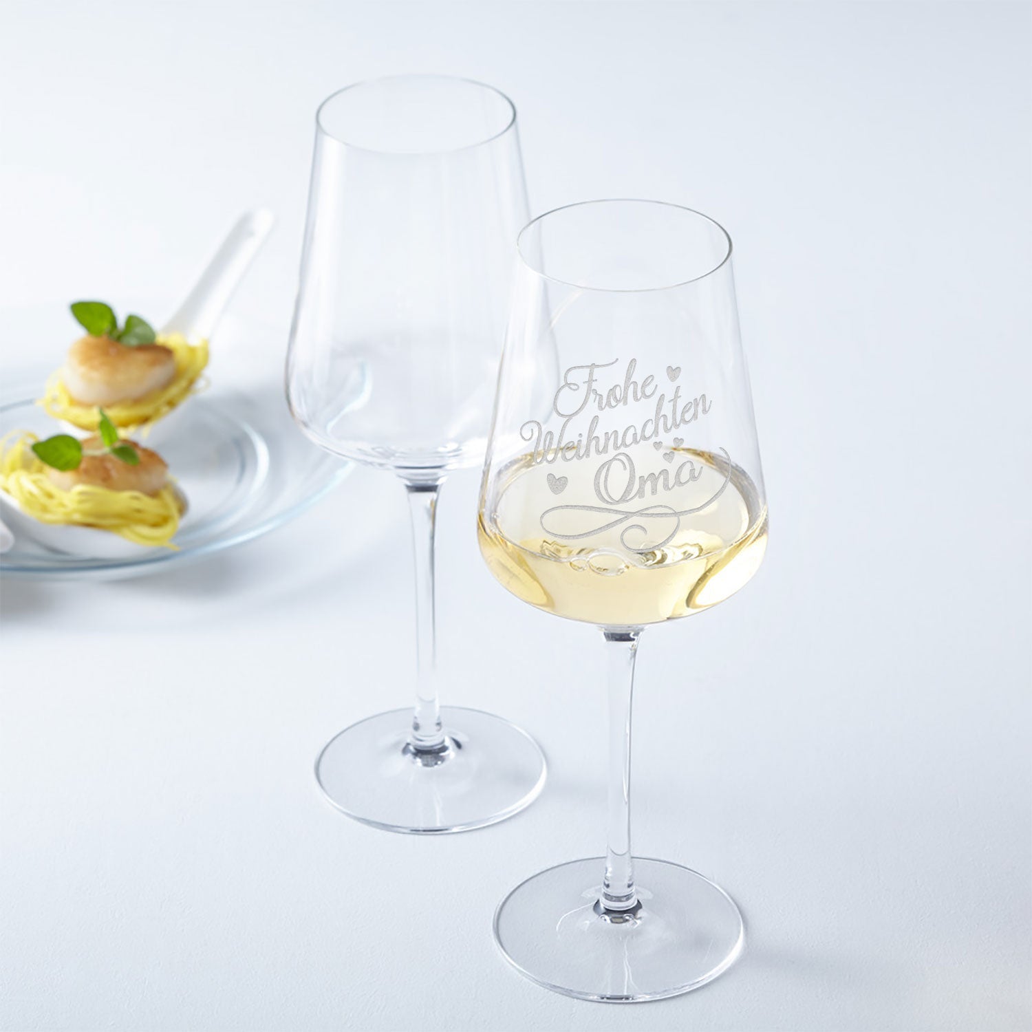 Leonardo Puccini Weinglas mit Gravur "Frohe Weihnachten Oma"