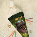 Bedruckte Schultüte mit Namen - T-Rex