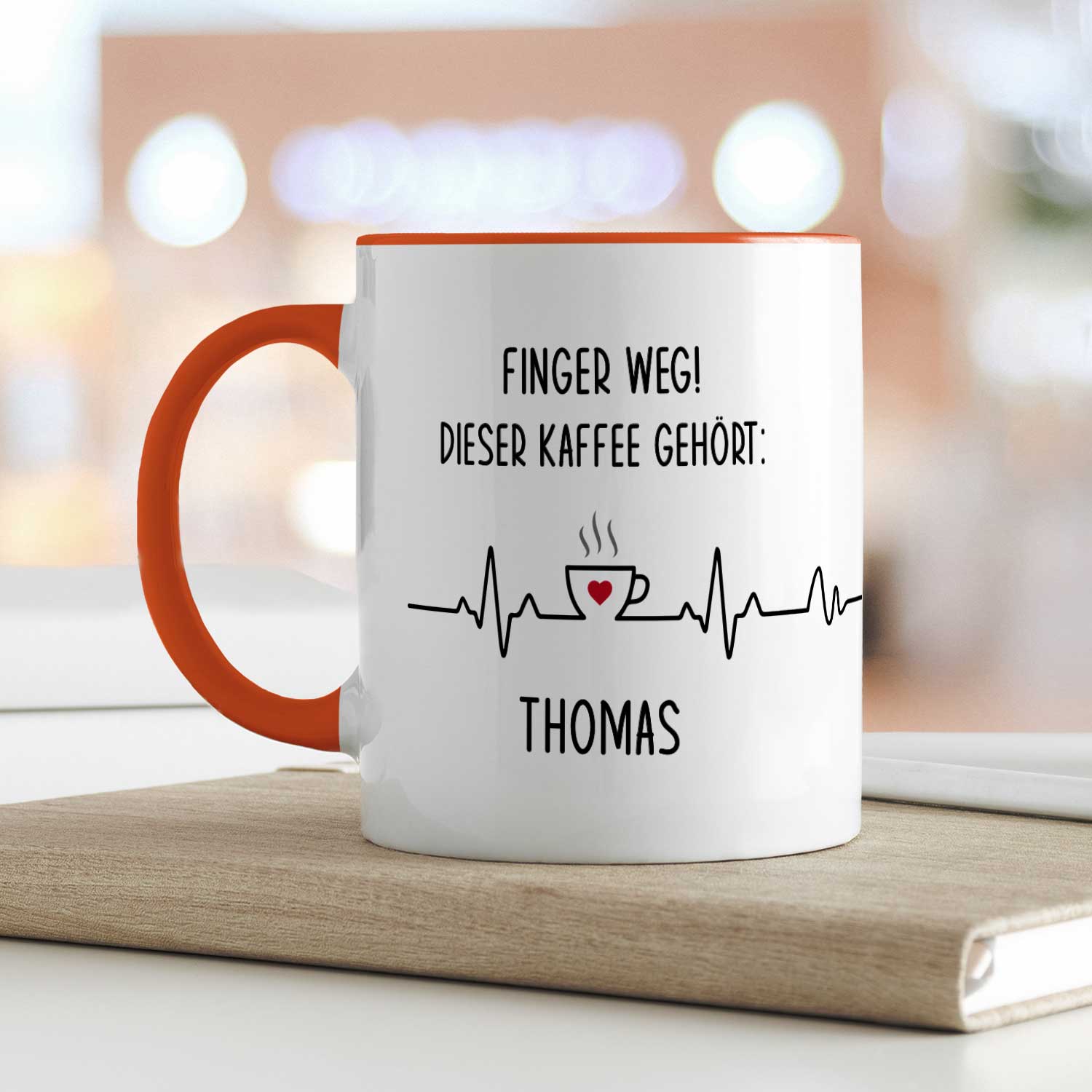 Bedruckte Tasse mit Spruch - Finger Weg!