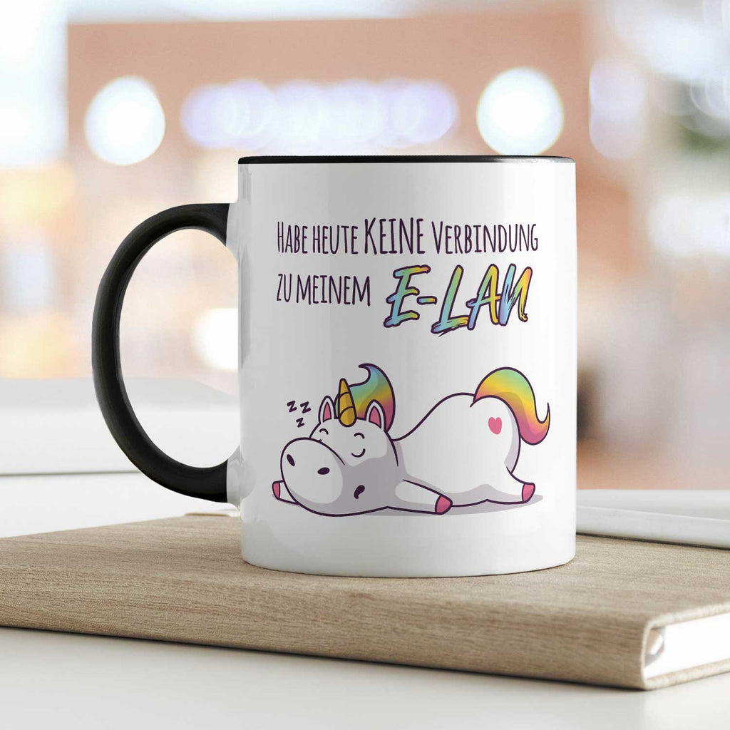 Bedruckte Tasse mit Spruch E-Lan