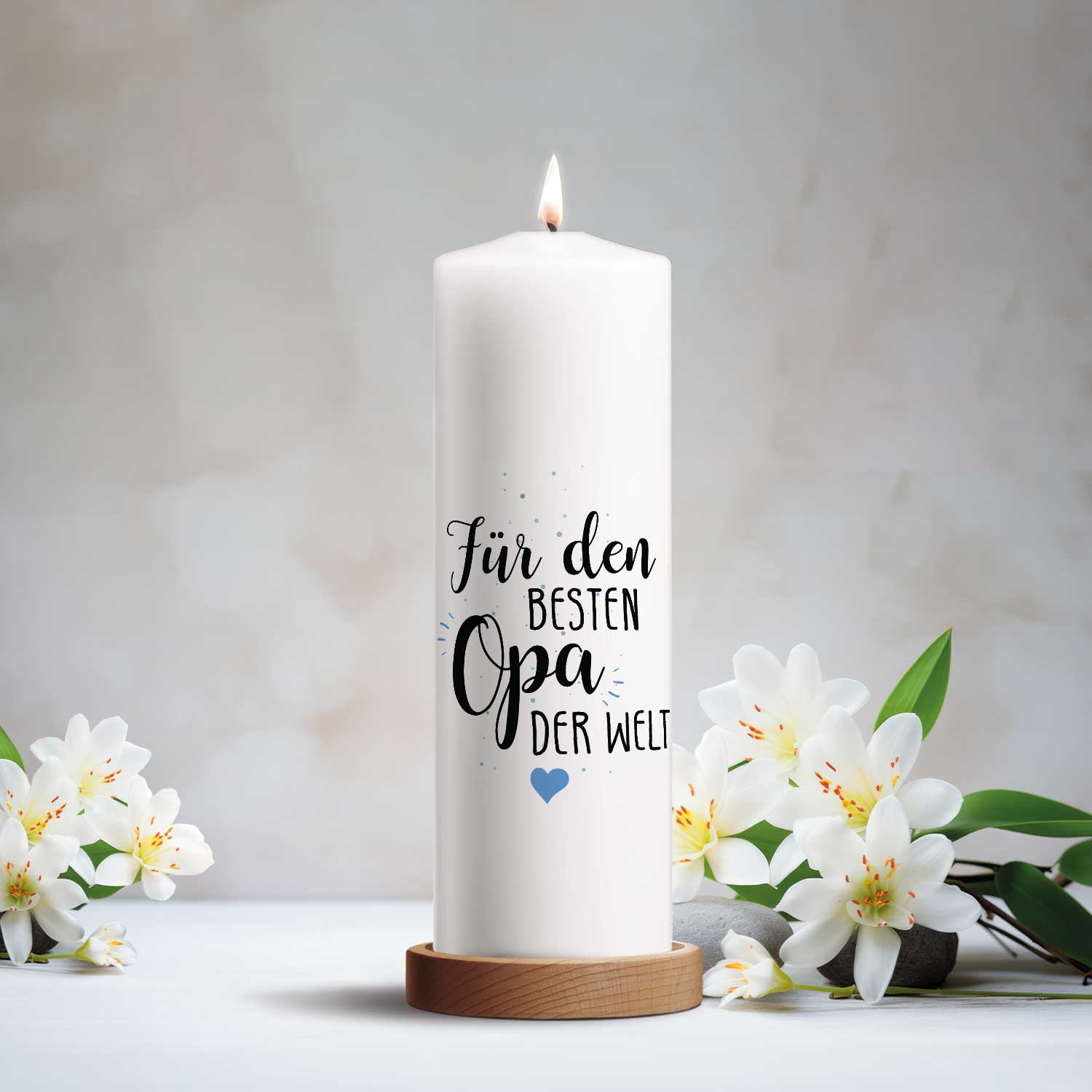 Große Kerze "Für die beste Oma / den besten Opa der Welt"