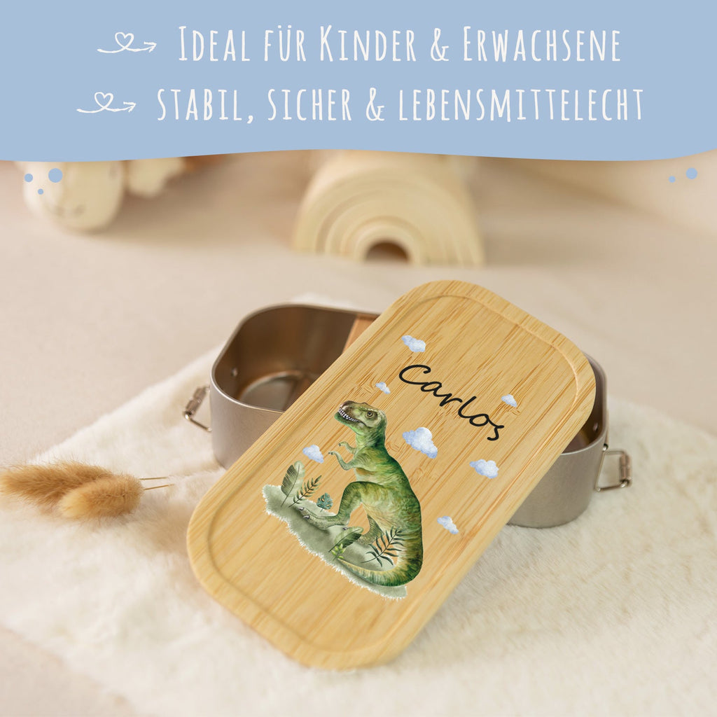 Brotdose mit Deckel für Kinder mit UV-Druck im "T-Rex V2" Design