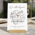 Holzschild "Wo alles begann" - Personalisiertes Geschenk mit Wunschkoordinaten