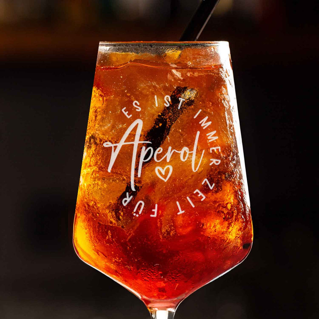 Leonardo Weinglas mit Gravur - "Zeit für Aperol"