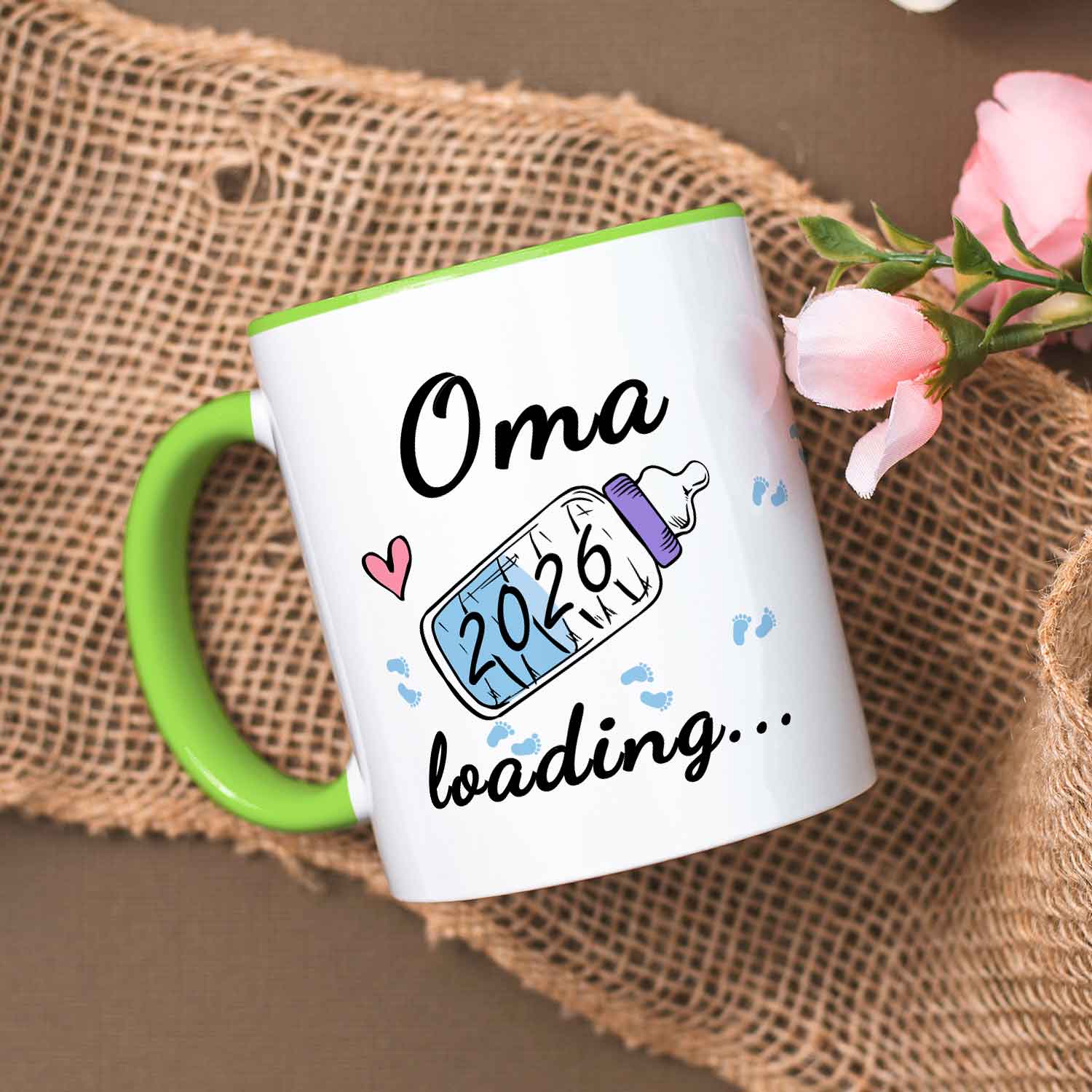 Bedruckte Tasse mit Spruch - Baby Loading in versch. Varianten