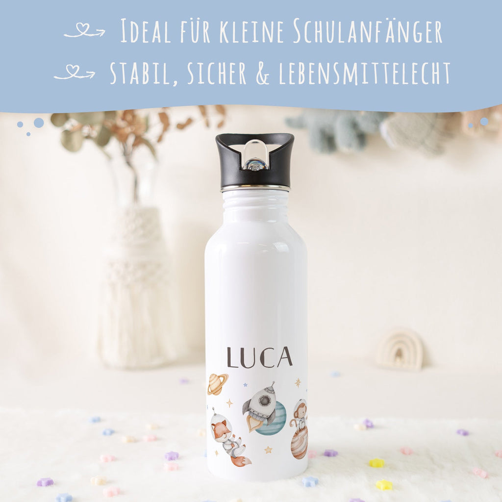 Bedruckte Trinkflasche aus Edelstahl - Weltraum