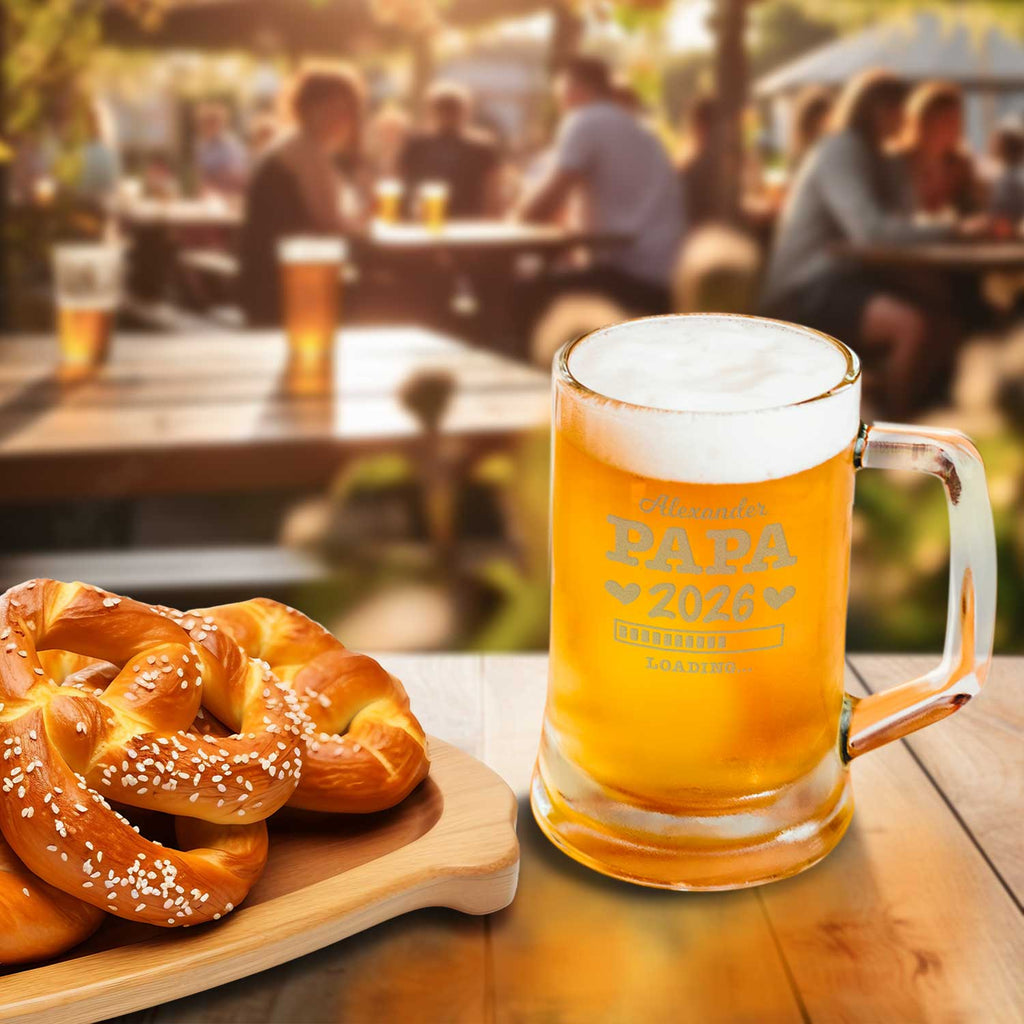 Montana Bierkrug mit Gravur "Papa Loading" mit Namen