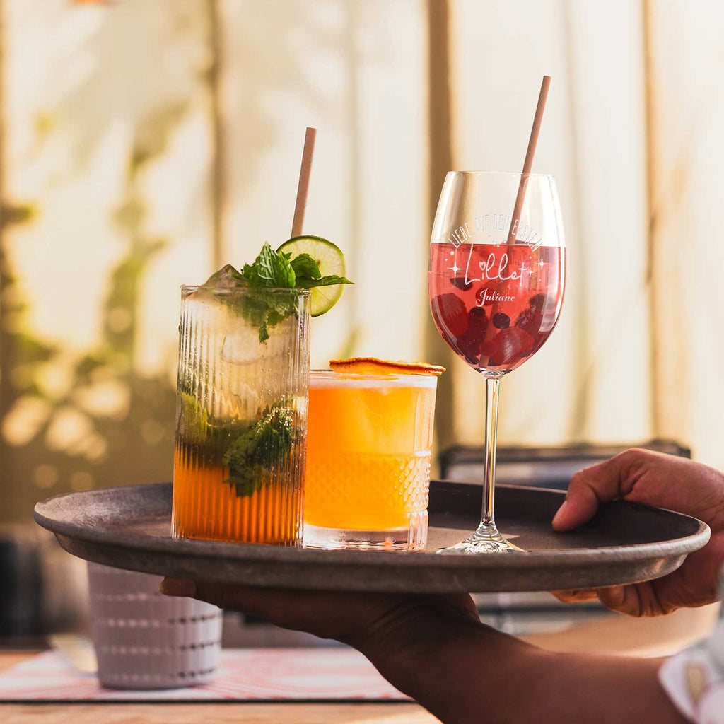 Leonardo Weinglas mit Gravur - "Liebe auf den ersten Lillet" mit Wunschname