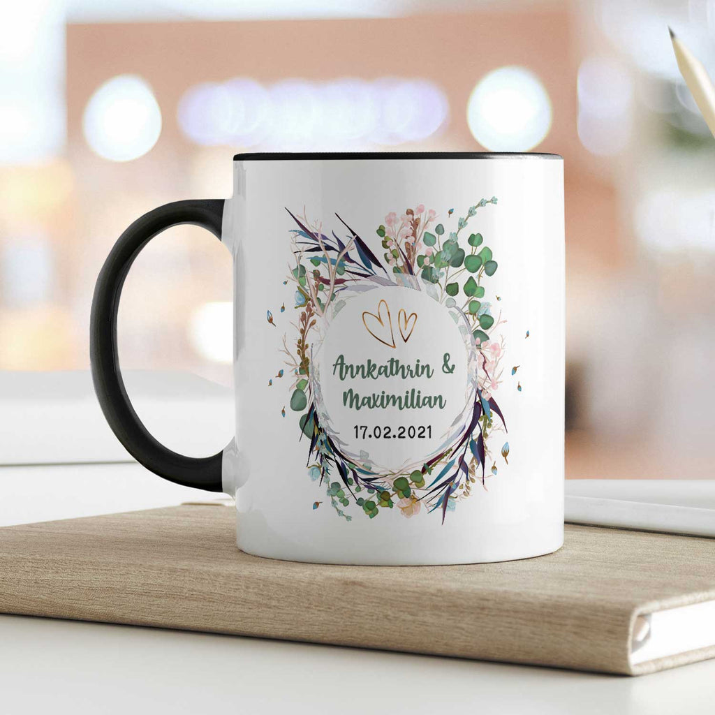 Bedruckte Tasse mit Motiv "Flower Wedding"