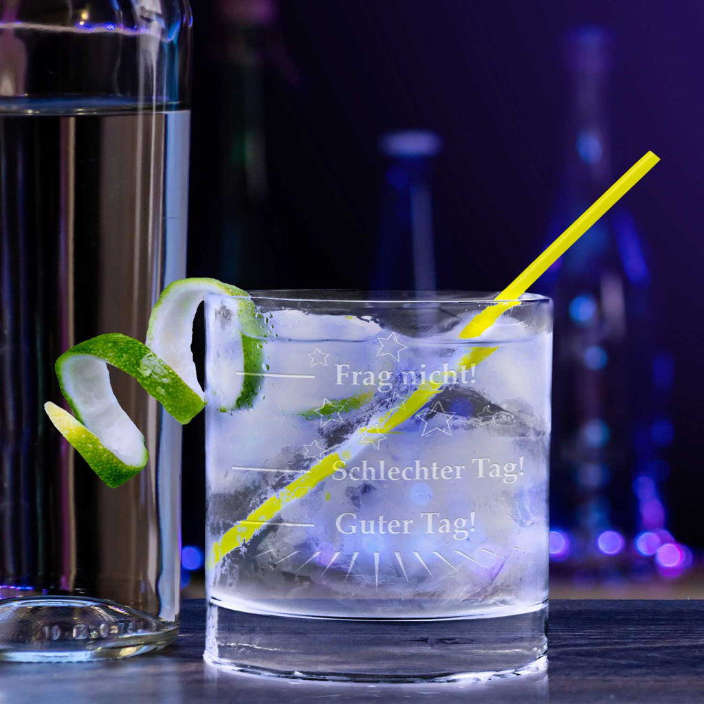 2er Set Montana GIN-Gläser "Guter Tag, Schlechter Tag, Frag nicht!"