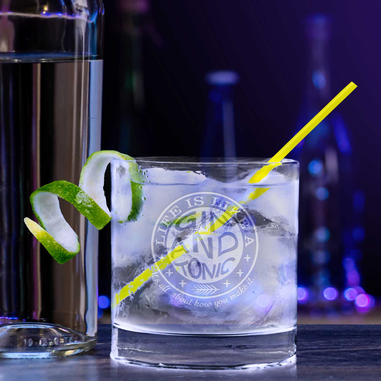 2er Set Montana GIN-Gläser "Life is like a Gin and Tonic & Let the fun beGin"
