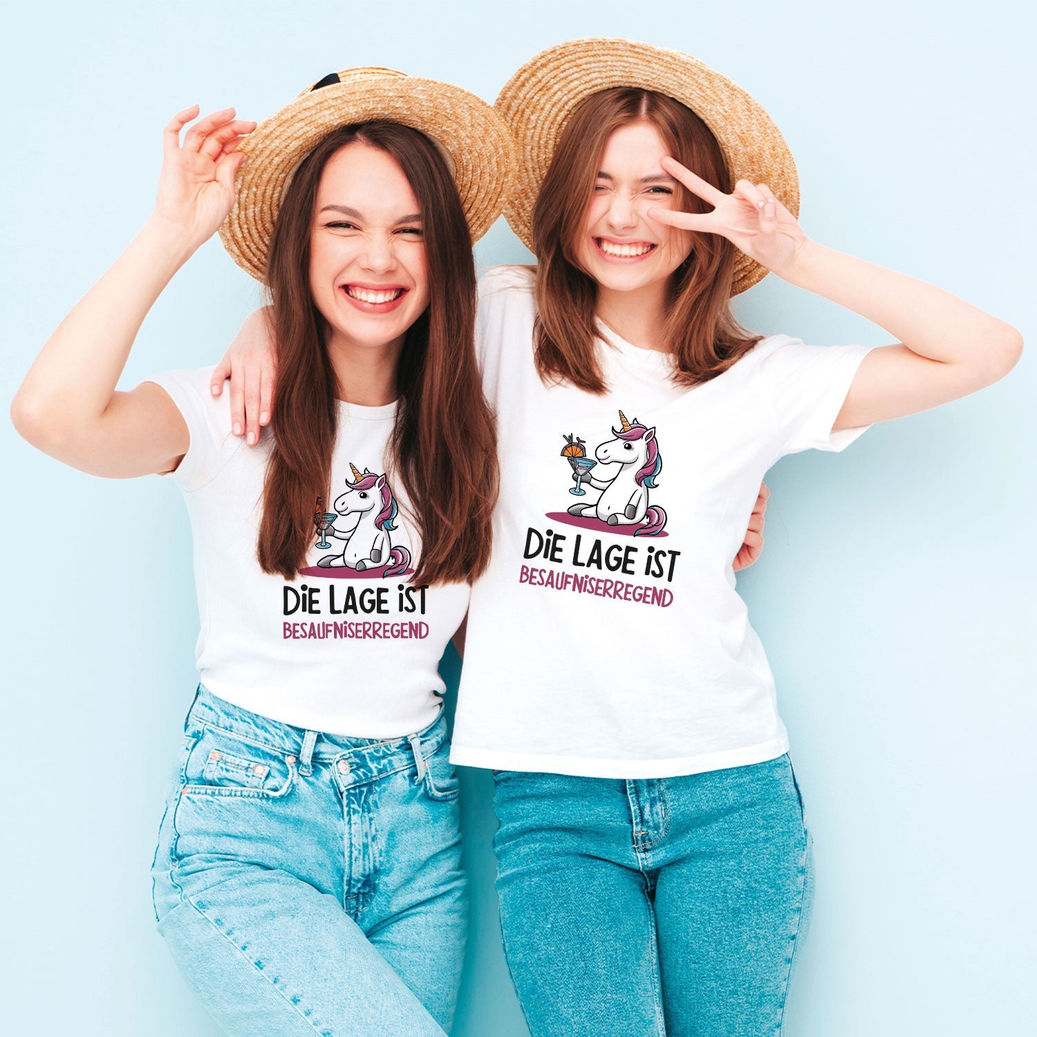 Bedrucktes T-Shirt für Damen - Die Lage ist besaufniserregend