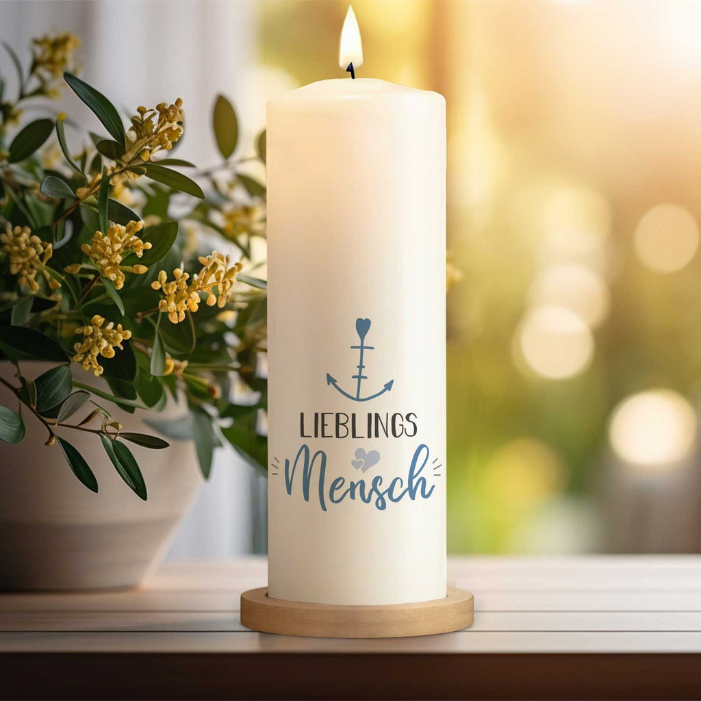 Große Kerze "Lieblingsmensch Anker"