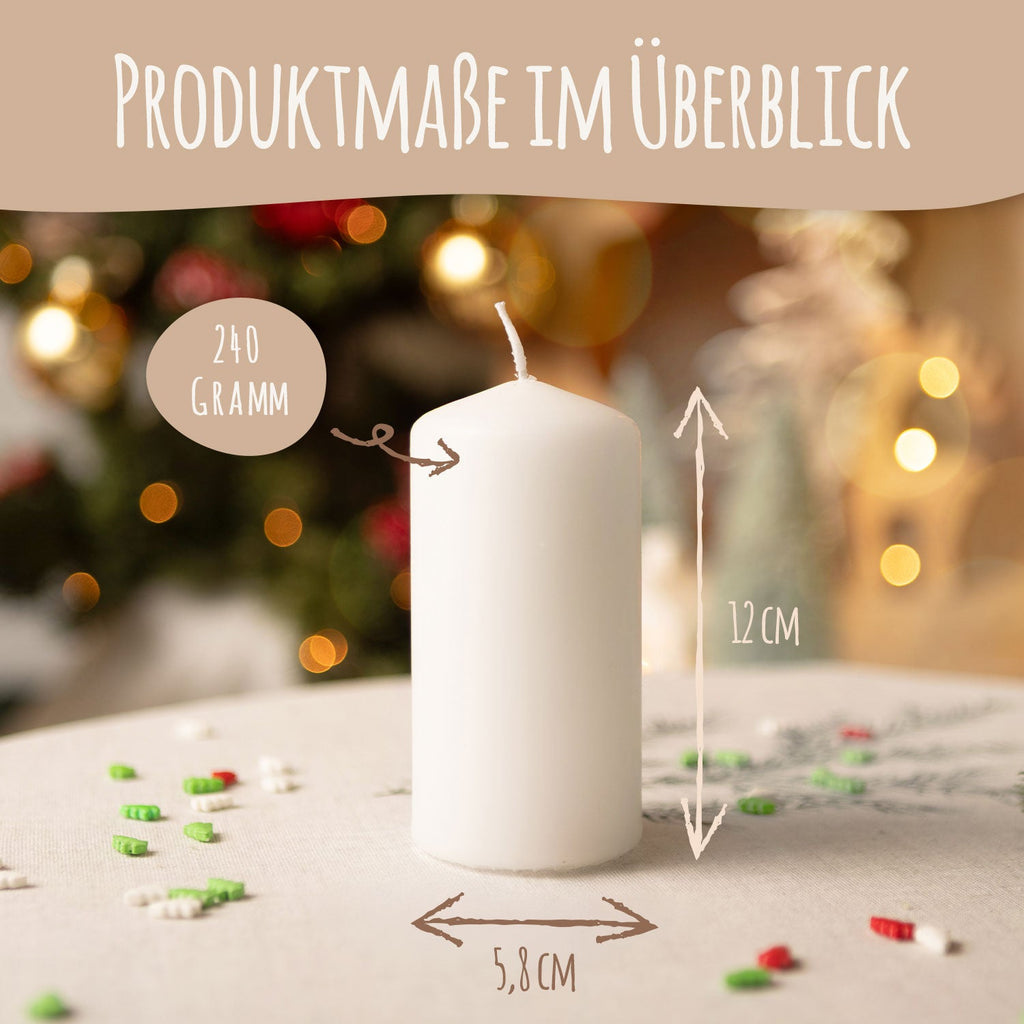Kleine Kerzen "Advent Floral" - Adventskerzen im 4er Set