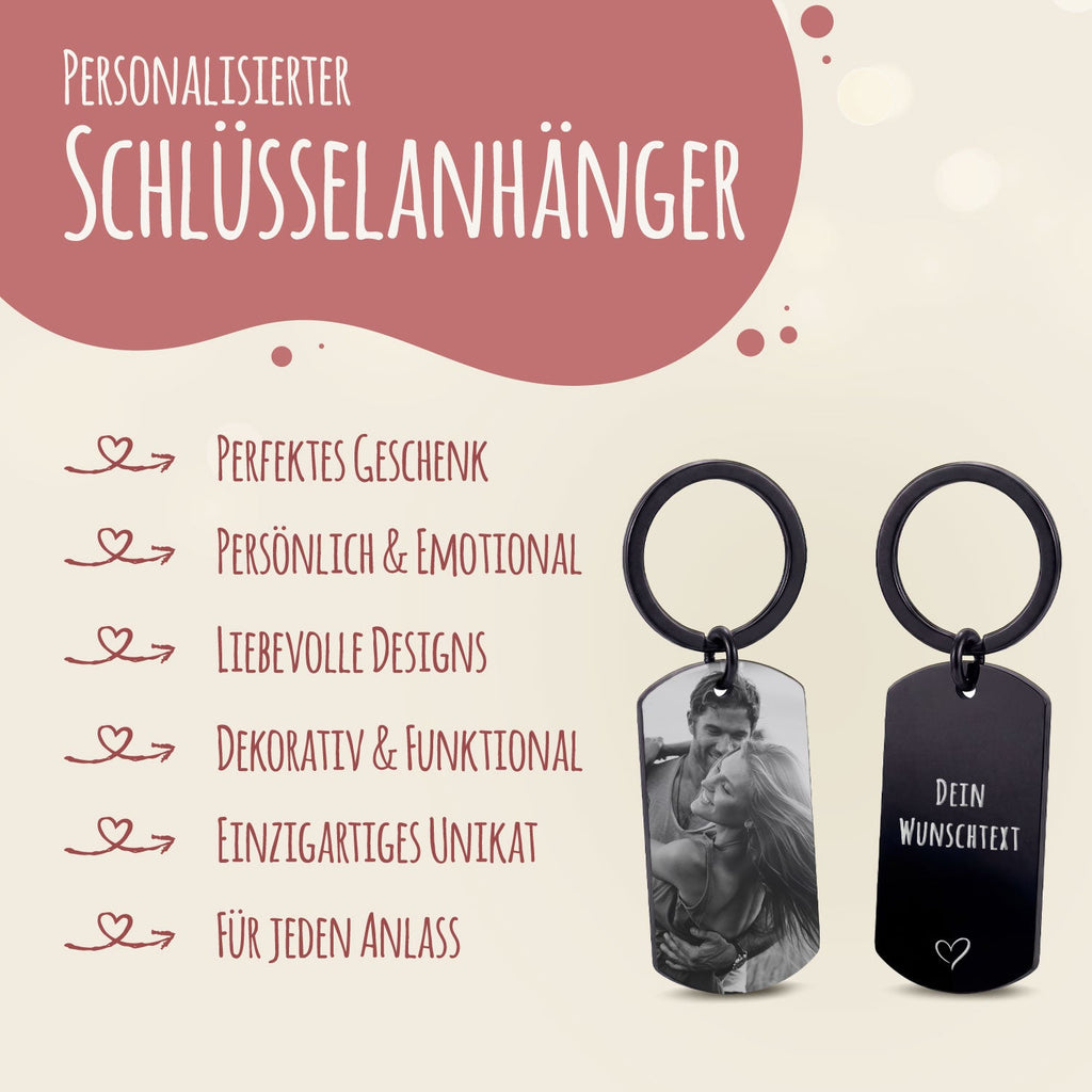 Metall Dog Tag mit Gravur - Dein Foto & Wunschtext