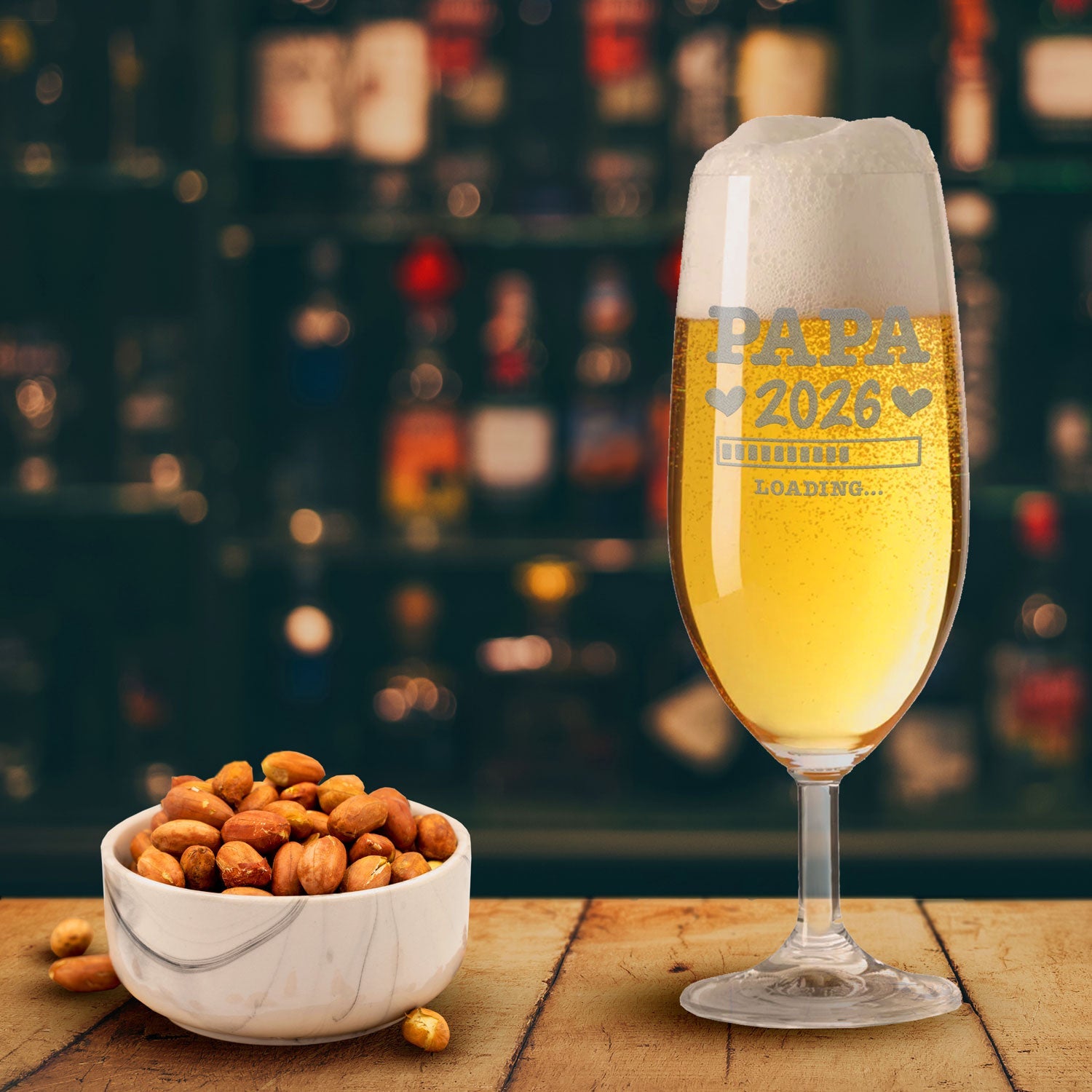 Leonardo Bierglas mit Gravur "Papa Loading"
