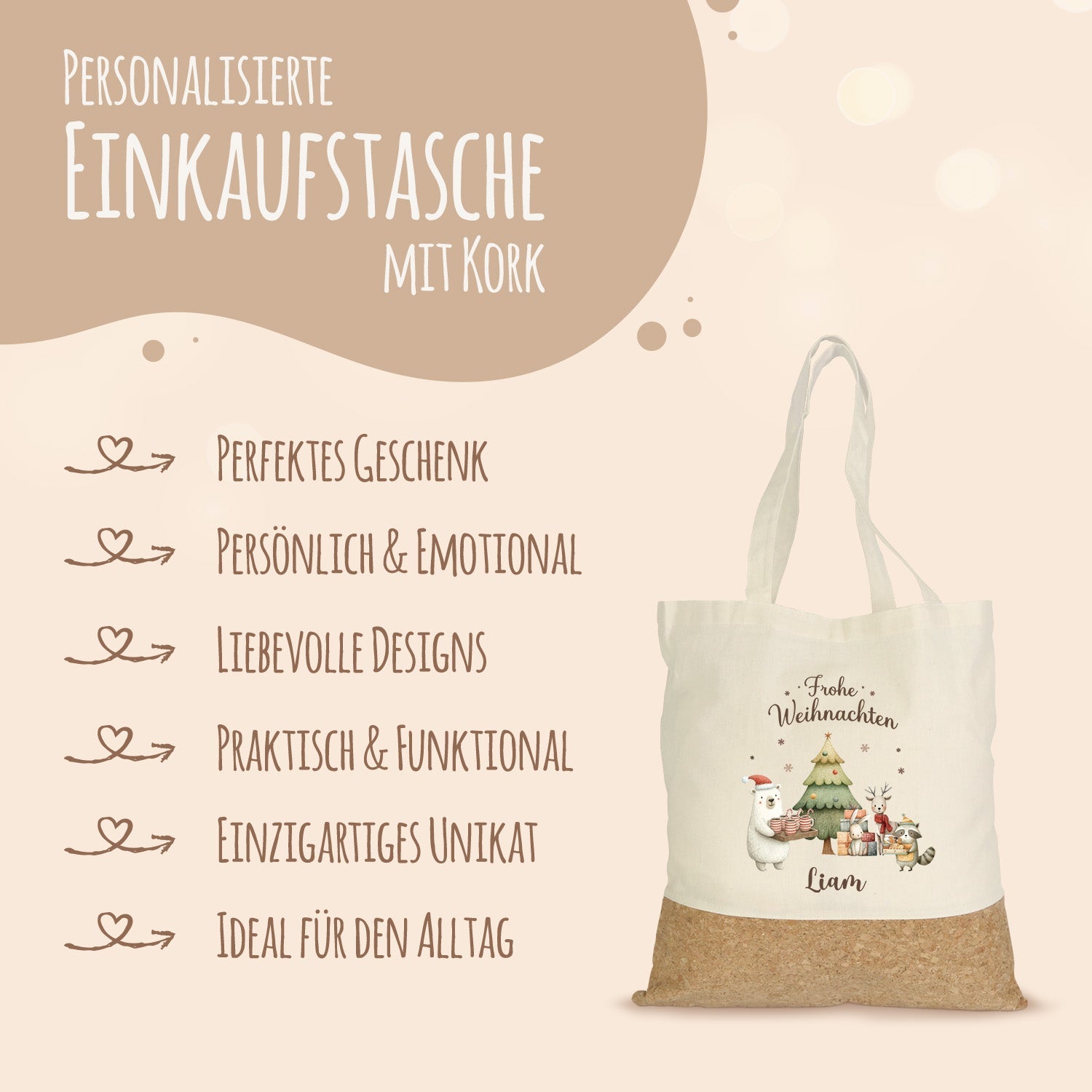 Einkaufstasche Kork - Festvorbereitung