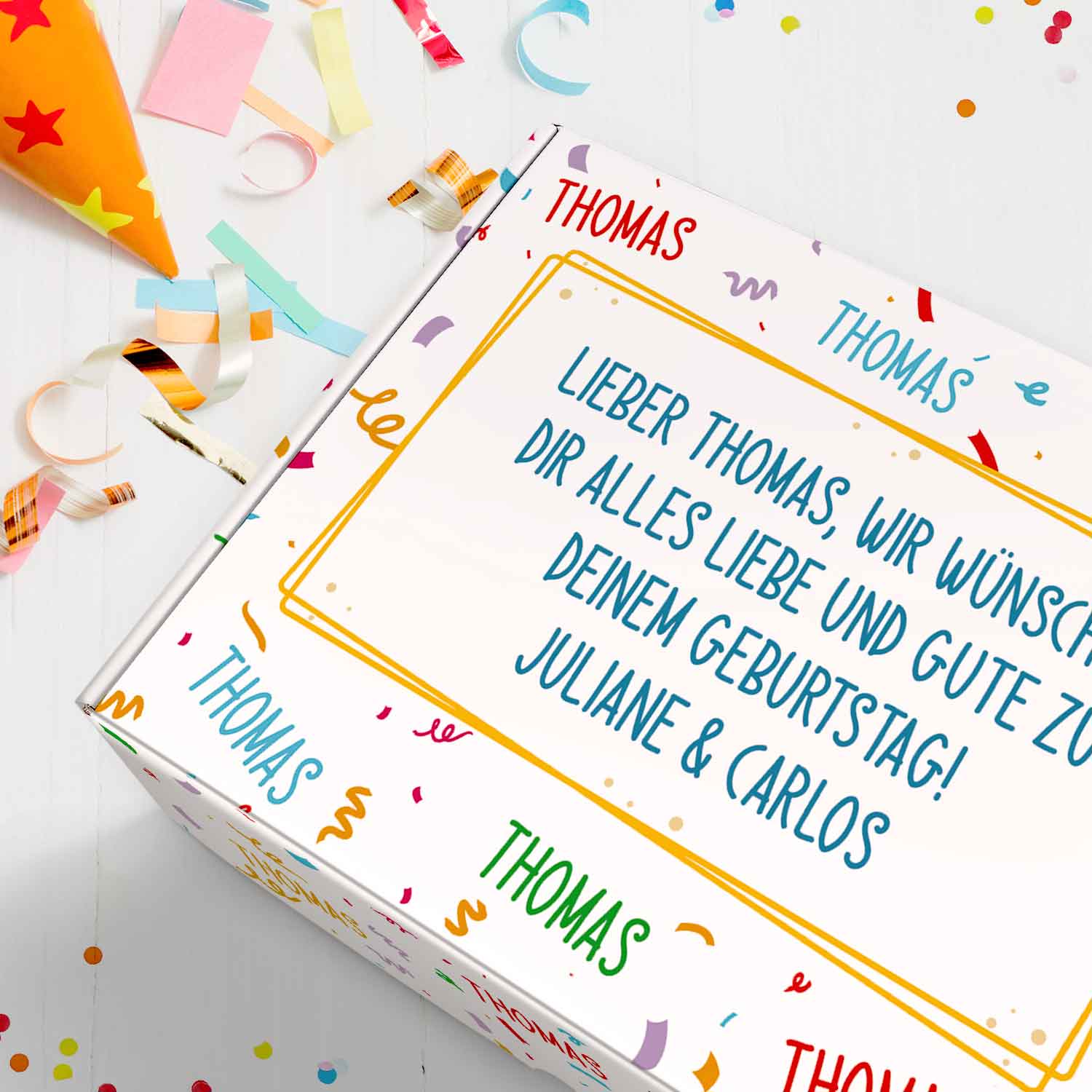 Personalisierte DIY Geschenkbox - Geburtstag mit Wunschtext