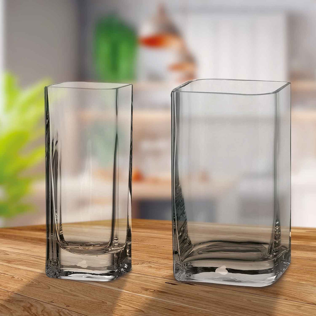 Blumenvase mit Gravur - Herzlichen Glückwunsch - Personalisiert mit Namen und Jahreszahl
